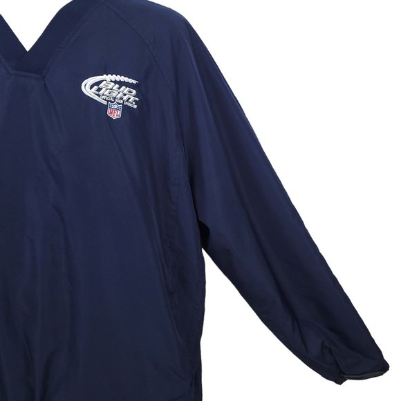 Dunbrooke Pullover V Neck Jacket NFL Bud Light Mens Size XL Side Zip Embroidered - Picture 7 of 16
